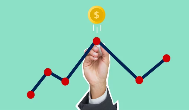 A hand drawing a business graph, symbolizing effective project planning and Gantt Chart management.
